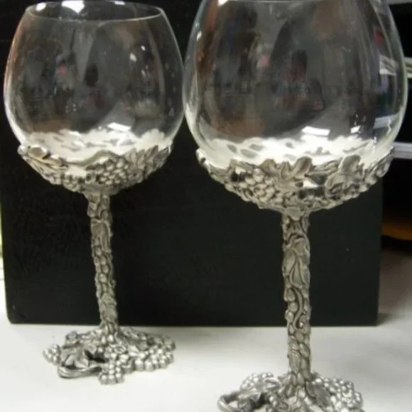 Etain Zinn | Dining | Etain Zinn Seagull Pewter Wine Glasses Set Of Two 2  New | Poshmark